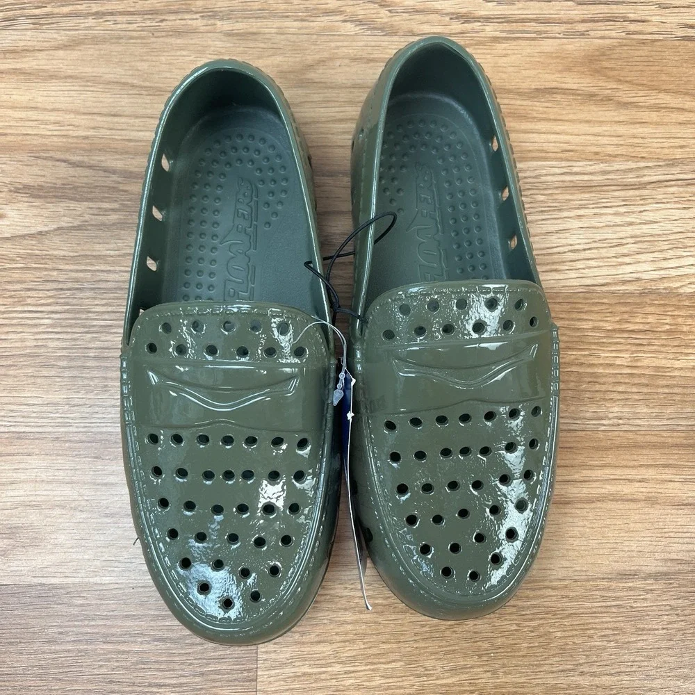 Floafers Prodigy Driver Patent Cypress‎ Green Loafers Shoes Big Kids Size 4 NEW
